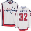 Reebok Washington Capitals 32 Men's Dale Hunter Authentic White Away NHL Jersey