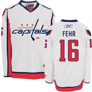 Reebok Washington Capitals 16 Men's Eric Fehr Premier White Away NHL Jersey