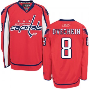 Reebok Washington Capitals 8 Men's Alex Ovechkin Authentic Red Home NHL Jersey