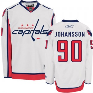 Reebok Washington Capitals 90 Men's Marcus Johansson Authentic White Away NHL Jersey