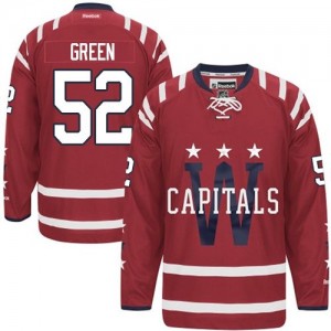 Reebok Washington Capitals 52 Men's Mike Green Authentic Red 2015 Winter Classic NHL Jersey