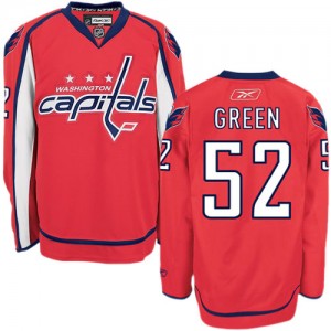 Reebok Washington Capitals 52 Men's Mike Green Authentic Red Home NHL Jersey