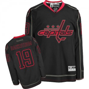Reebok Washington Capitals 19 Men's Nicklas Backstrom Authentic Black Ice NHL Jersey