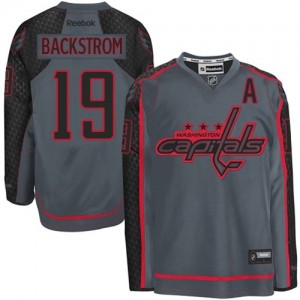 Reebok Washington Capitals 19 Men's Nicklas Backstrom Authentic Storm Cross Check Fashion NHL Jersey