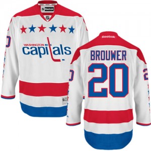 Reebok Washington Capitals 20 Men's Troy Brouwer Premier White Third NHL Jersey