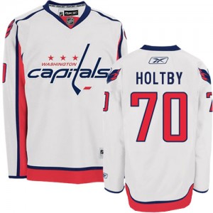 Reebok Washington Capitals 70 Men's Braden Holtby Authentic White Away NHL Jersey