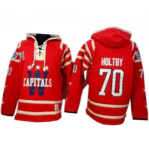 Old Time Hockey Washington Capitals 70 Men's Braden Holtby Authentic Red 2015 Winter Classic Sawyer Hooded Sweatshirt NHL Jersey