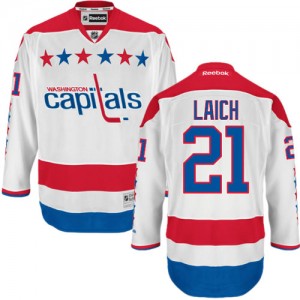 Reebok Washington Capitals 21 Men's Brooks Laich Authentic White Third NHL Jersey