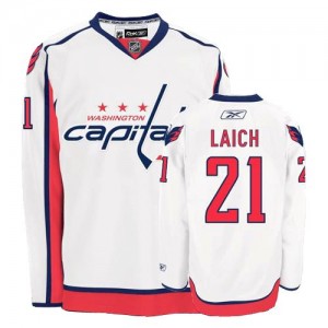 Reebok Washington Capitals 21 Men's Brooks Laich Premier White Away NHL Jersey
