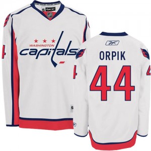 Reebok Washington Capitals 44 Men's Brooks Orpik Premier White Away NHL Jersey