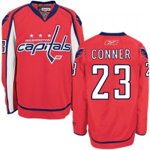 Reebok Washington Capitals 23 Men's Chris Conner Authentic Red Home NHL Jersey