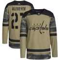 Adidas Washington Capitals Men's Alexander Alexeyev Authentic Camo Military Appreciation Practice NHL Jersey