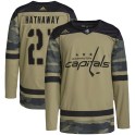 Adidas Washington Capitals Men's Garnet Hathaway Authentic Camo Military Appreciation Practice NHL Jersey