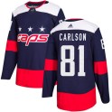 Adidas Washington Capitals Youth Adam Carlson Authentic Navy Blue 2018 Stadium Series NHL Jersey