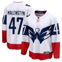 Fanatics Branded Washington Capitals Youth Beck Malenstyn Breakaway White 2023 Stadium Series NHL Jersey