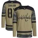 Adidas Washington Capitals Youth Adam Carlson Authentic Camo Military Appreciation Practice NHL Jersey