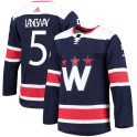 Adidas Washington Capitals Youth Rod Langway Authentic Navy 2020/21 Alternate Primegreen Pro NHL Jersey