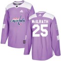Adidas Washington Capitals Men's Dylan McIlrath Authentic Purple Fights Cancer Practice NHL Jersey