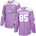 Adidas Washington Capitals Youth Ludwig Persson Authentic Purple Fights Cancer Practice NHL Jersey