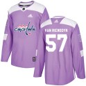 Adidas Washington Capitals Youth Trevor van Riemsdyk Authentic Purple Fights Cancer Practice NHL Jersey