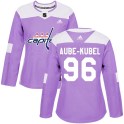 Adidas Washington Capitals Women's Nicolas Aube-Kubel Authentic Purple Fights Cancer Practice NHL Jersey