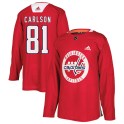 Adidas Washington Capitals Youth Adam Carlson Authentic Red Practice NHL Jersey