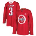 Adidas Washington Capitals Youth Nick Jensen Authentic Red Practice NHL Jersey