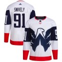 Adidas Washington Capitals Youth Joe Snively Authentic White 2023 Stadium Series Primegreen NHL Jersey
