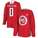 Adidas Washington Capitals Men's Gabriel Carlsson Authentic Red Practice NHL Jersey