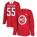 Adidas Washington Capitals Men's Sergei Gonchar Authentic Red Practice NHL Jersey