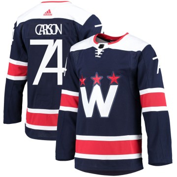 Adidas Washington Capitals Men's John Carlson Authentic Navy 2020/21 Alternate Primegreen Pro NHL Jersey