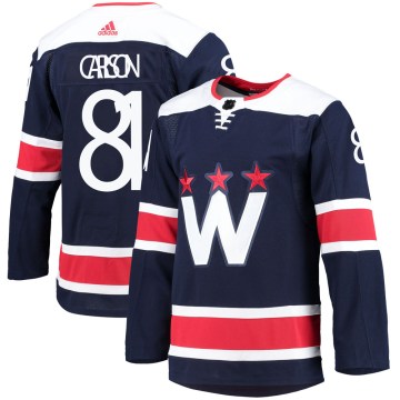 Adidas Washington Capitals Men's Adam Carlson Authentic Navy 2020/21 Alternate Primegreen Pro NHL Jersey