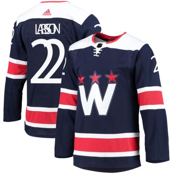Adidas Washington Capitals Men's Johan Larsson Authentic Navy 2020/21 Alternate Primegreen Pro NHL Jersey