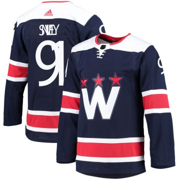 Adidas Washington Capitals Men's Joe Snively Authentic Navy 2020/21 Alternate Primegreen Pro NHL Jersey