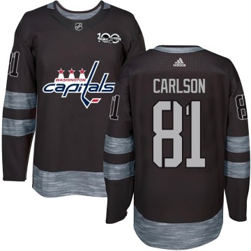 Washington Capitals Men's Adam Carlson Authentic Black 1917-2017 100th Anniversary NHL Jersey