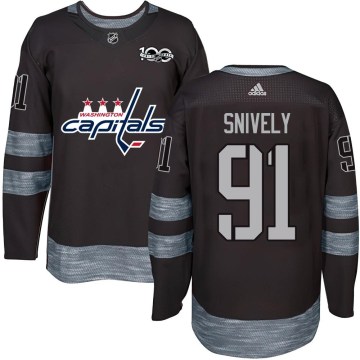 Washington Capitals Men's Joe Snively Authentic Black 1917-2017 100th Anniversary NHL Jersey