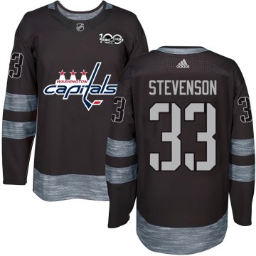 Washington Capitals Men's Clay Stevenson Authentic Black 1917-2017 100th Anniversary NHL Jersey