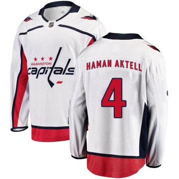 Fanatics Branded Washington Capitals Youth Hardy Haman Aktell Breakaway White Away NHL Jersey