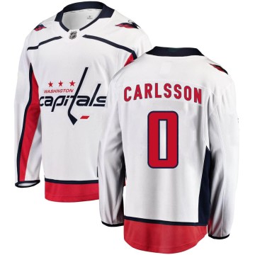 Fanatics Branded Washington Capitals Youth Gabriel Carlsson Breakaway White Away NHL Jersey