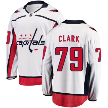 Fanatics Branded Washington Capitals Youth Chase Clark Breakaway White Away NHL Jersey