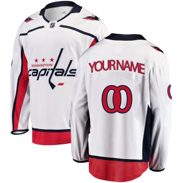 Fanatics Branded Washington Capitals Youth Custom Breakaway White Custom Away NHL Jersey