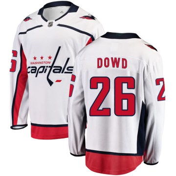 Fanatics Branded Washington Capitals Youth Nic Dowd Breakaway White Away NHL Jersey