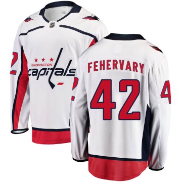 Fanatics Branded Washington Capitals Youth Martin Fehervary Breakaway White Away NHL Jersey