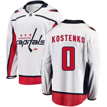 Fanatics Branded Washington Capitals Youth Sergey Kostenko Breakaway White Away NHL Jersey