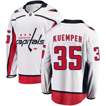 Fanatics Branded Washington Capitals Youth Darcy Kuemper Breakaway White Away NHL Jersey