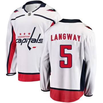 Fanatics Branded Washington Capitals Youth Rod Langway Breakaway White Away NHL Jersey