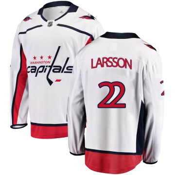 Fanatics Branded Washington Capitals Youth Johan Larsson Breakaway White Away NHL Jersey