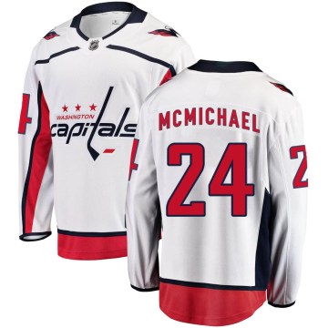 Fanatics Branded Washington Capitals Youth Connor McMichael Breakaway White Away NHL Jersey