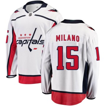 Fanatics Branded Washington Capitals Youth Sonny Milano Breakaway White Away NHL Jersey