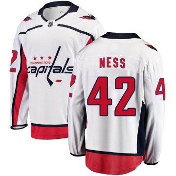 Fanatics Branded Washington Capitals Youth Aaron Ness Breakaway White Away NHL Jersey